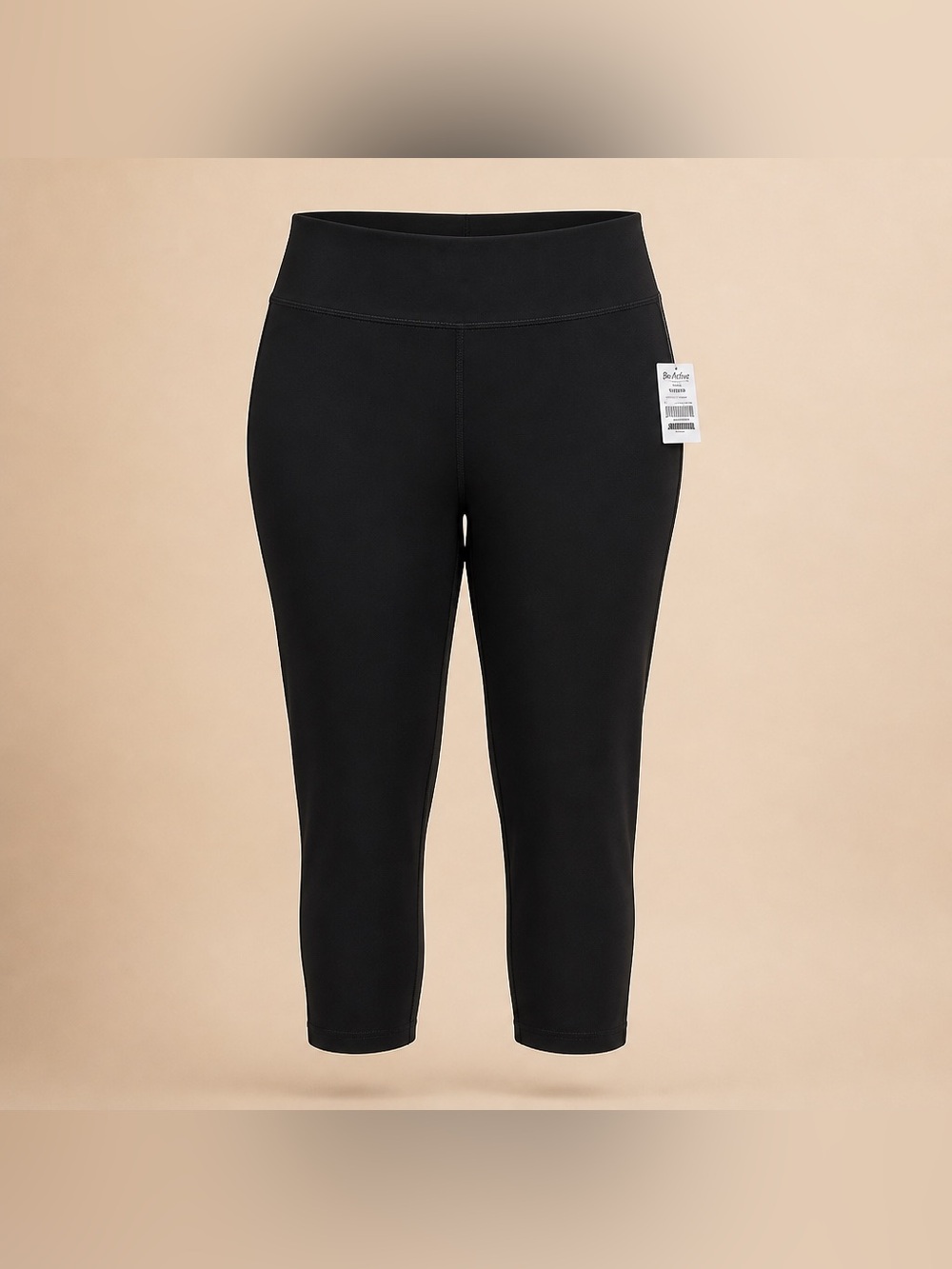 NWT Athletic Works 5x 32/34 Black Core Cotton Spandex Capri Pants